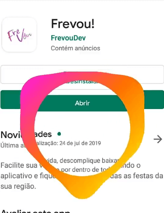 Aplicativo Frevou publicado na Google Play Store, projeto desenvolvido por Diego Henrich