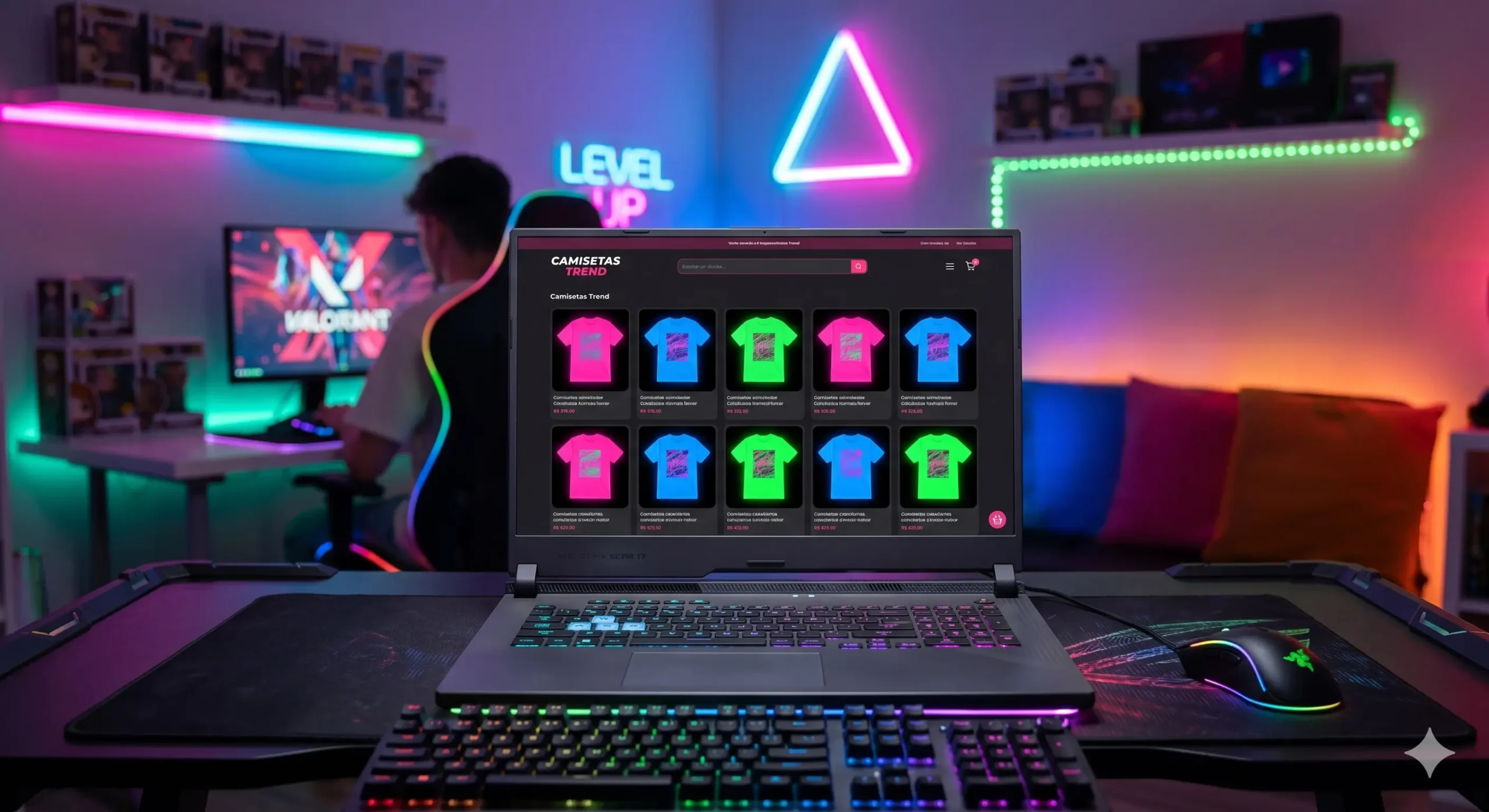Mockup de loja virtual em Brasília