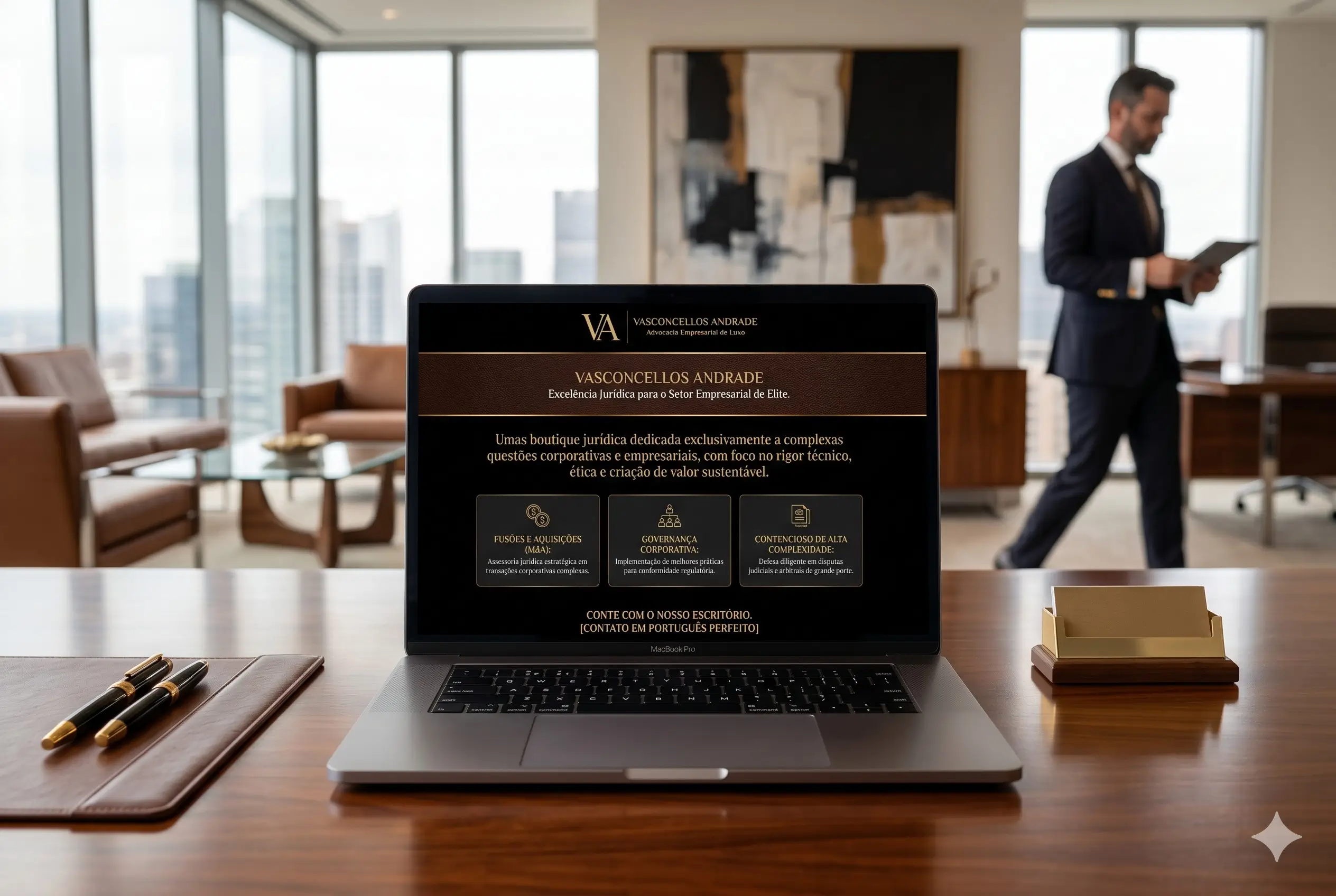 Mockup representando um site de um escritório de advocacia de brasilia