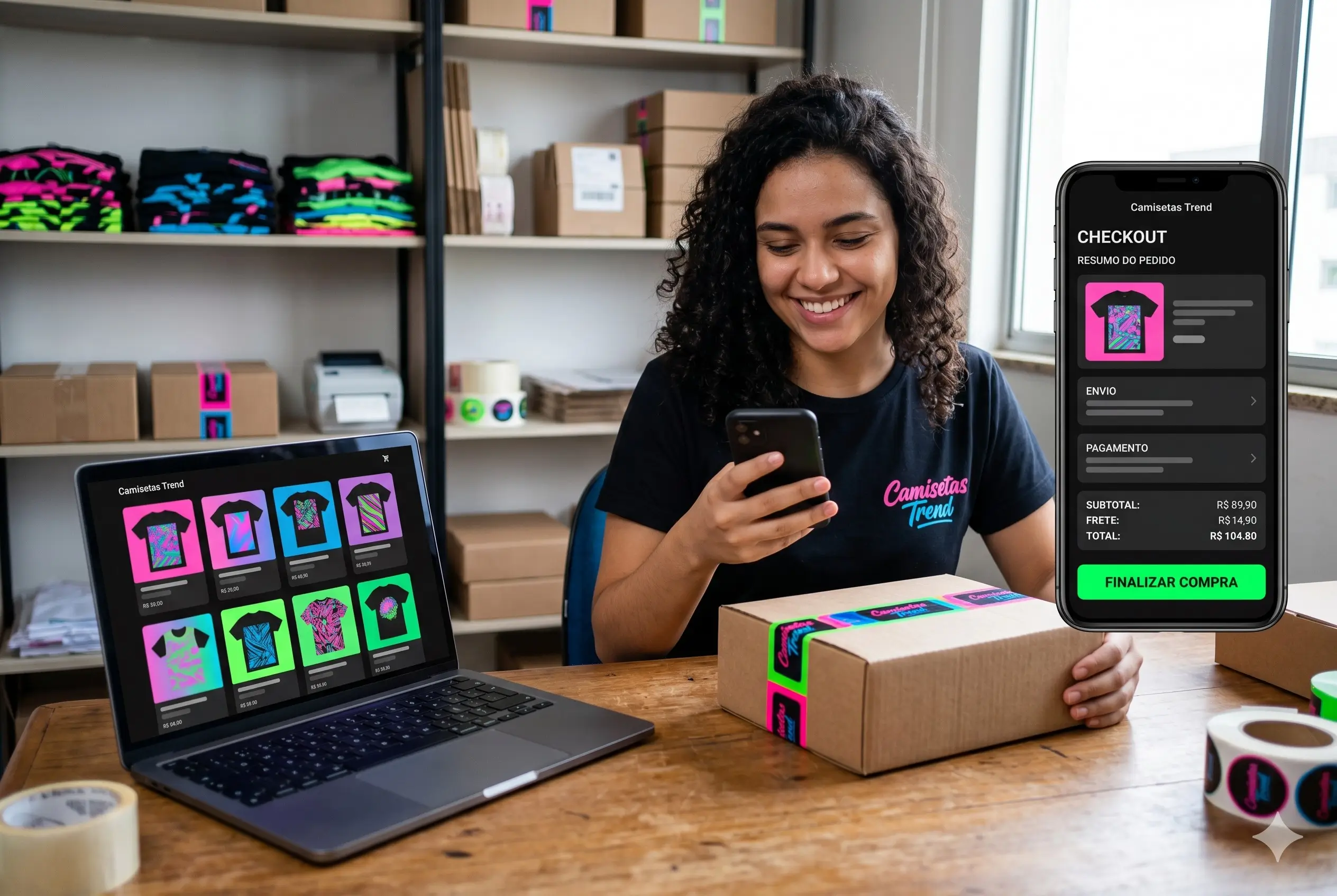 Página de checkout de uma loja virtual em Brasília